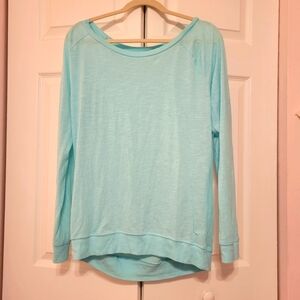 PINK Victoria's Secret Fits Like Large Aqua Long Sleeve Too